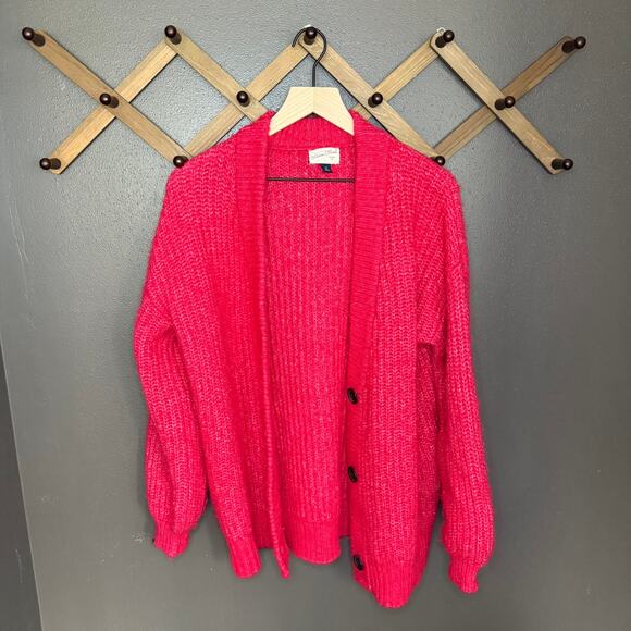 Universal Thread oversized knit cardigan hot pink womens xs - Picture 1 of 11